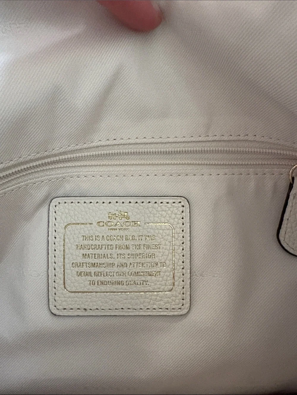 Coach Edie 31 Pebbled Leather Shoulder Bag with Flower Accents in Cream